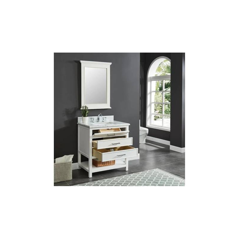 Supernalway Furniture 30 inch floor mounted modern white furniture bathroom cabinet home washbasin bathroom